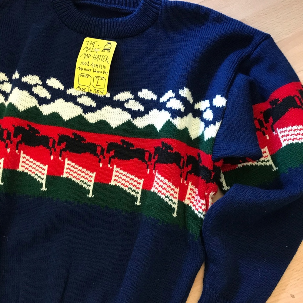 NEW Sweater Chunky Oversize Horses Equestrian